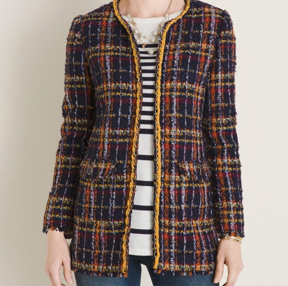Chico's Multicolor Tweed Jacket
